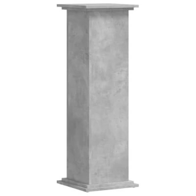 Abbildung von vidaXL Pflanzenständer, Blumenständer Hohle Konstruktion, Dekosäule Podest für Pflanzen Dekoartikel, Blumenhocker Blumensäule, Betongrau Holzwerkstoff