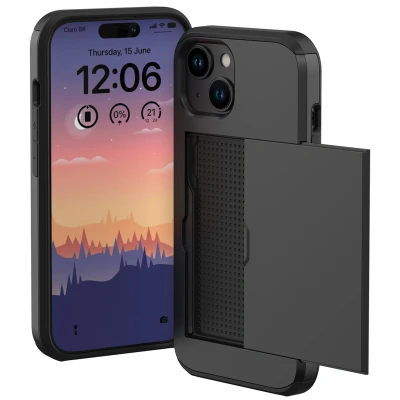 Abbildung von Apple iPhone 15 Hülle Kunststoff iMoshion Hard Case/Backcover Handyhülle Schwarz