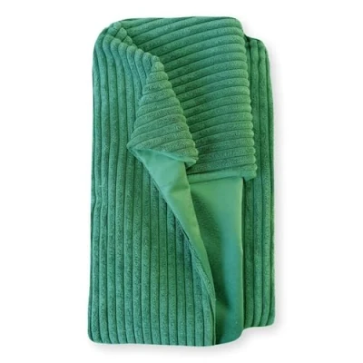 Abbildung von 4L Textil Molly Kuscheliges Cord Hundebett Grün Hundekorb mittelgroße Hunde Hundekissen flauschig Hundekörbchen (100x80 cm, Grün(Ersatzbezug))