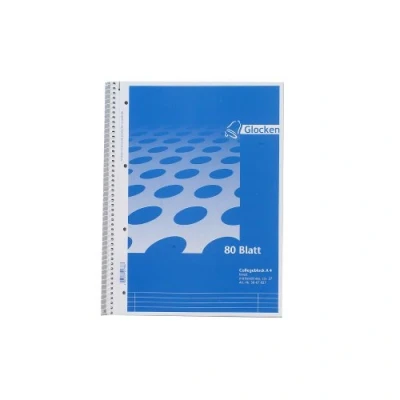 Abbildung von 30 x Glocken Spiralblock A4 60g/qm 80 Blatt 4 fach gelocht liniert