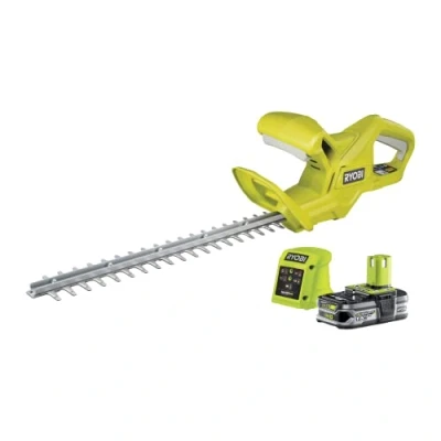 Abbildung von RYOBI 18V ONE+ Akku Heckenschere RY18HT40A 115 (Messerlänge 40cm, Schnittstärke 16mm, diamantgeschliffene Klingen, inkl. 1x Messerschutzhülle, 1,5Ah &amp; Ladegerät)