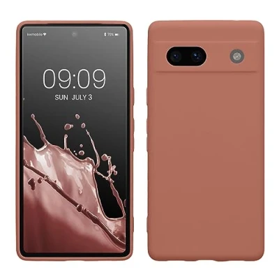 Abbildung von kwmobile Handyhülle kompatibel mit Google Pixel 7a Hülle Handy Case aus weichem Silikon in Winter Rose