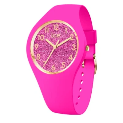 Abbildung von Ice Watch Glitter Uhr, Damen, Größe: Small, Neon pink s