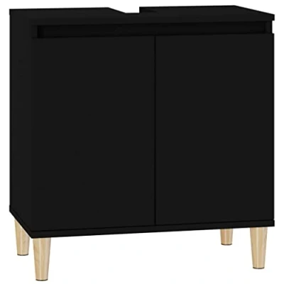 Abbildung von vidaXL Waschbeckenunterschrank Betongrau 58x33x60 cm Holzwerkstoff (1 St)