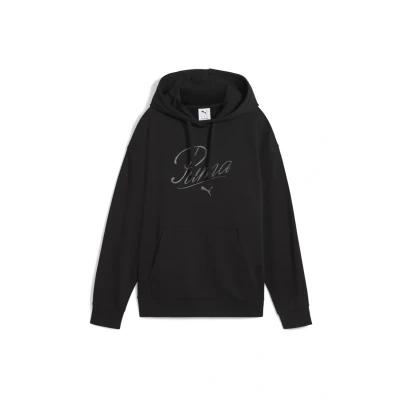 Abbildung von Puma ESS SCRIPT Comfort Hoodie Damen Mit Print Black Größe: M