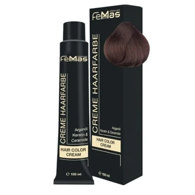 Abbildung von FemMas Haarfarbe Mittelblond Schokolade Intensiv 7.99 I Professionelle Creme mit Arganöl, Keratin &amp; Ceramiden dauerthafte Haarfärbung oder Tönung für strahlende Farbergebnisse 100 ml