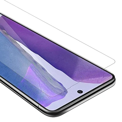 Abbildung von Cadorabo Panzer Schutz Glas für Samsung Galaxy NOTE 20 Schutzfolie in Ultra Klar Hüllen freundlich Gehärtetes (Tempered) Dipslayschutz Folie 9H Härte Anti Kratzer