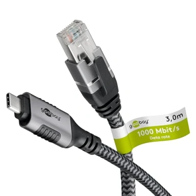 Abbildung von Goobay Ethernet Kabel USB C™ 3.1 auf RJ45, 3 m
