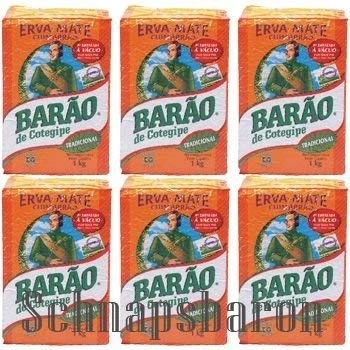 Abbildung von Erva Mate Barao Tradicional brasilianischer Tee 6 x 1000 Gramm