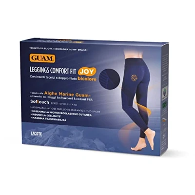 Abbildung von Guam, Comfort Fit Joy Leggings, Leggins Damen mit Meeresalgen Guam und den Vorteilen der Ferninfrarotstrahlen FIR zur Reduzierung von Cellulite, Made in Italy, Farbe Blau, Größe L/XL (46 50)