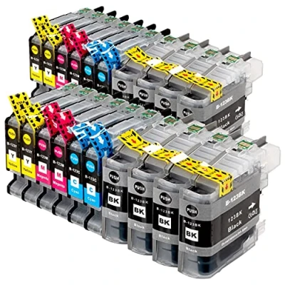 Abbildung von ESMONLINE 20 komp. Druckerpatronen ersetzt Brother LC 123 MFC J245 J870DW J4410DW J4510DW J4610DW J470DW J4710DW J650DW J6520DW J6720DW J6920DW DCP J132W J152W J4110DW J552DW J752DW LC123