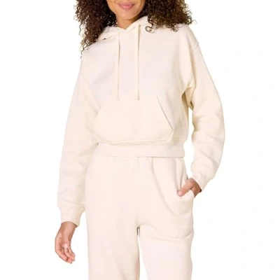 Abbildung von Amazon Essentials Damen Kurzer Kapuzenpulli (In Übergröße Erhältlich), Haferbeige Meliert, S