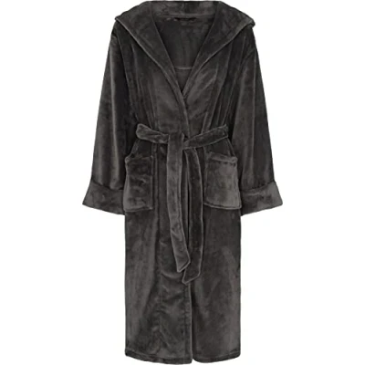 Abbildung von Decoy Long Terry Robe With Hood Grau Polyester Large Damen