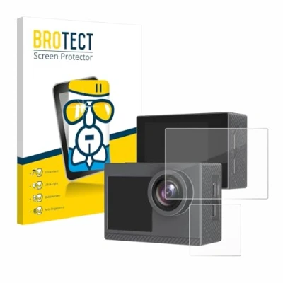Abbildung von BROTECT Schutzglas für Akaso Brave 4 Pro Schutzfolie Panzer Folie Glas [Extrem Kratzfest 9H, Anti Fingerprint, Ultra Transparent]