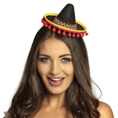 Abbildung von Boland Kostüm Sombrero Haarreif, Schickes Accessoire im mexikanischen Look