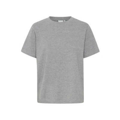 Abbildung von ICHI Ihpalmer Loose SS Tshirt basic, Damen, Größe: XS, Grey melange