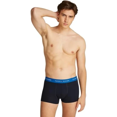 Abbildung von Tommy Hilfiger Trunk 7 PACK Panties, Herren, Größe: Medium, White/vib indigo/dark mag/des sky