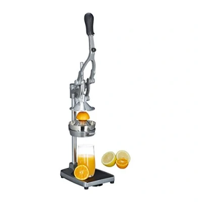 Abbildung von Relaxdays Profi Saftpresse manuell 3in1 Pommesschneider, Apfelschneider, Orangenpresse HBT: 47,5x17,5x40,5 cm, Edelstahl