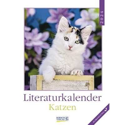 Abbildung von Literaturkalender Katzen 2024: Literarischer Wochenkalender * 1 Woche Seite literarische Zitate und Bilder Klimaneutrale Produktion 24 x 32 cm