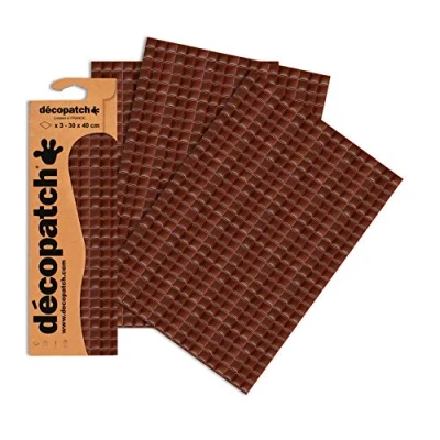 Abbildung von Decopatch Papier No. 680 (braun Schokolade, 395 x 298 mm) 3er Pack