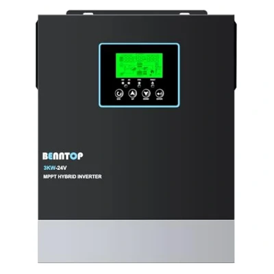 Abbildung von BENNTOP 3000W Solar Hybrid Wechselrichter 24V DC zu 230V AC Reiner Sinus (netzunabhängig) mit 80A MPPT Solarregler, Max. PV Eingang 400V, für Blei Säure und Lithium Batterien