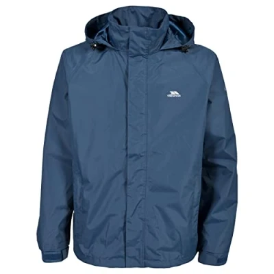Abbildung von Trespass Nabro II, Spinach, XS, Wasserdichte Jacke mit einrollbarer Kapuze für Herren, X Small, Grün