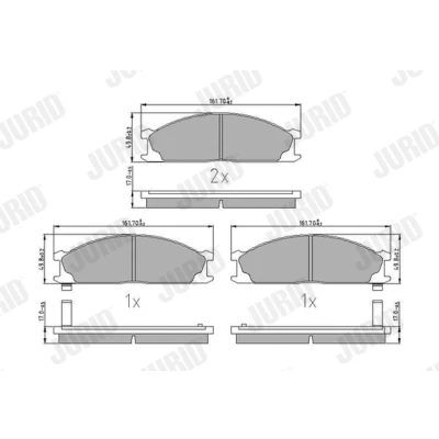 Abbildung von JURID 572373J Bremsbelagsatz mit akustischer Verschleißwarnung ohne Zubehör NISSAN: NP300 Navara Pickup, Pathfinder 2, Pickup