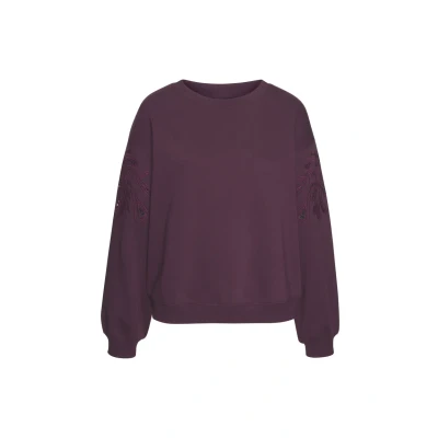 Abbildung von Vivance Sweatshirt mit Lochstickerei, weicher Baumwoll Mix
