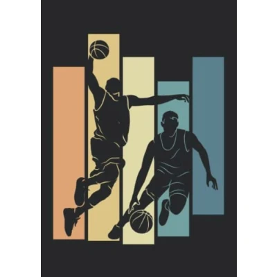 Abbildung von Notizbuch A4 kariert mit Softcover Design: Hobby Basketballer Basketball: 120 karierte DIN Seiten