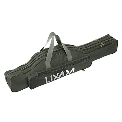 Abbildung von Lixada Angeltasche, tragbar, faltbar, Rod Reel Bag (Armeegrün, 130 cm)