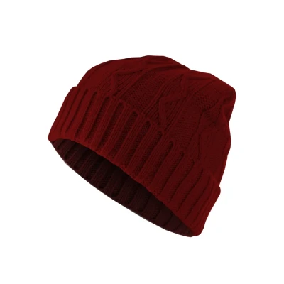 Abbildung von MD Accessories Cable FLAP Mütze, Größe: One Size, Maroon