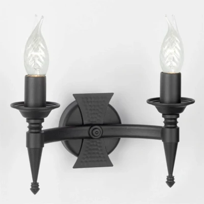 Abbildung von Elstead Lighting SAX2 BLK Wandleuchte Saxon 2xE14 H:17 L:12,5 B:25,5