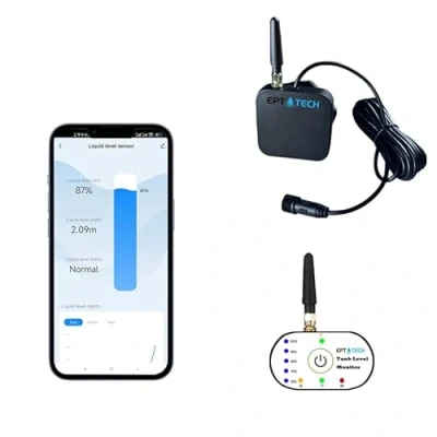 Abbildung von EPTTECH Smart TLC2326P Ferndetektor Anzeigebildschirm Tuya Life Mobile APP Flüssigkeits , Wasser Öl Kraftstoffstand Tankmonitor Sensor Controller Intelligenter Alarm Außenanzeige Wasserdicht