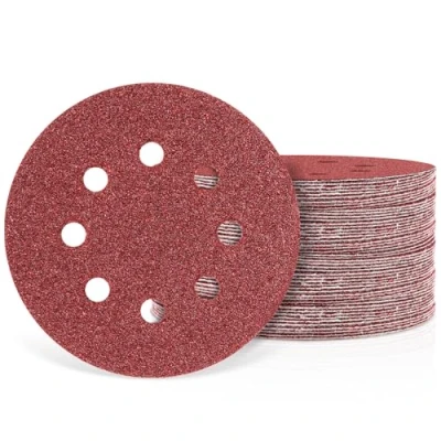 Abbildung von Bolatus 30 Stück Schleifpapier Set 125mm Klett, 8 Loch Schleifscheiben Rund für Exzenterschleifer (Mit Körnung 40/60/80/120/240/320)