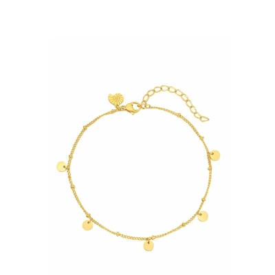 Abbildung von Hey Happiness Circles Bobble Fußkettchen, Damen, Größe: One Size, Goldfarben