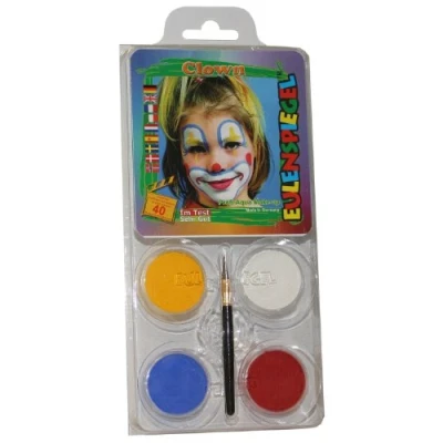Abbildung von Eulenspiegel 204825 Motiv Set Eiskönigin, 3 Farben, 1 Puder, Pinsel, Anleitung, für ca. 40 Masken, Karneval, Motto Party