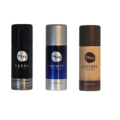 Abbildung von MIRO cabal INFINITY EXPLORE Deodorant Spray jeweils 150 ml (= 450 ml) 24 h Schutz ohne Aluminium