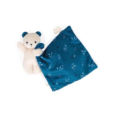 Abbildung von Kaloo Weiches Stoffquadrat Kuscheltier Nachtblauer Bär Plüschtier Baby Quadratisch 18 x cm Nachtblau Umweltverträgliches Material FSC Geschenkbox Ab Geburt, K972004