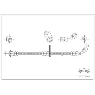 Abbildung von CORTECO 19033102 Bremsschläuche Vorderachse rechts 570 TOYOTA: RAV4 II SUV