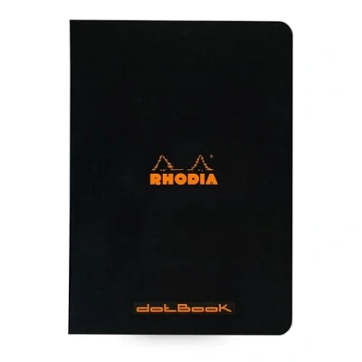 Abbildung von Rhodia 119186Cpack 10 Notizbücher schwarz A5 gepunktet 96 Seiten weißes Papier 80 g/m Umschlag aus beschichtetem Karton, weich, robust und wasserdicht