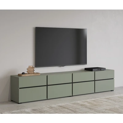 Abbildung von INOSIGN Lowboard &quot;Cross, moderne grifflose TV Kommode,4 Klappen/4 Schubkästen&quot;, Breite 225 cm, Schrank mit viel Stauraum, Board