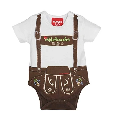 Abbildung von BONDI Body &#039;Hosenträger&#039;, braun 92 Tracht Baby Jungs Artikel Nr.90509
