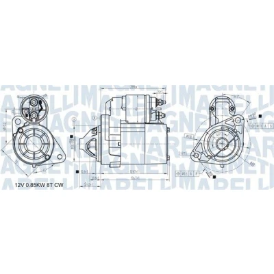 Abbildung von MAGNETI MARELLI 063721307010 Anlasser 12 0,8 8 NISSAN: Micra 3, 2, C+C 3