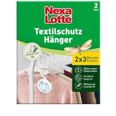 Abbildung von Nexa Lotte Textilschutzhänger 2er Pack Effektiver Schutz vor Kleidermotten mit Lavendel Öl, Langzeitwirkung