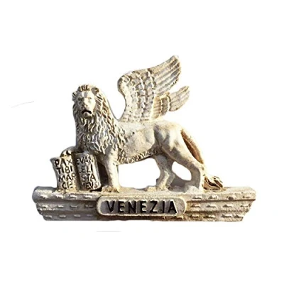 Abbildung von 3D Flying Lion Venedig Italien Kühlschrank Kühlschrankmagnet Tourist Souvenirs Handgemachte Harz Handwerk Magnetische Aufkleber Home Küche Dekoration Reise Geschenk
