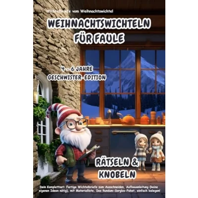 Abbildung von Wichtelbriefe vom Weihnachtswichtel Weihnachtswichteln für Faule: Rätseln &amp; Knobeln (4 6 Jahre) Geschwister Edition: Komplettset: Fertige ... Ideen nötig). Das Rundum Sorglos Paket!