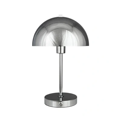 Abbildung von Dyberg Larsen Stockholm Tischlampe 2.0 Chrom Wiederaufladbare Schreibtischlampe Nachttischlampe mit 6 Stunden Akkulaufzeit Leselampe für &amp; Innen und Außen LED Lampe Dänischen Design