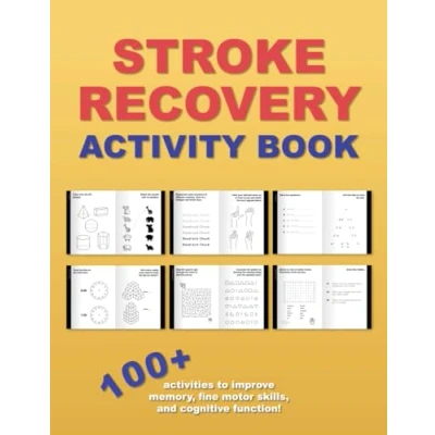 Abbildung von stroke recovery Activity Book 100+ Puzzles for Traumatic Brain Injury &amp; Aphasia Rehabilitation: Fun workbook with tracing, memory games and more. Great gift recovery!