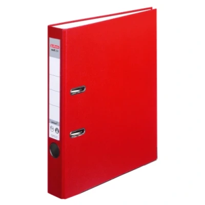 Abbildung von Herlitz 9942582 Ordner maX.file protect A4 5cm rot, PP Kunststoffbezug/Papier hellgr. besch. 5er Packung