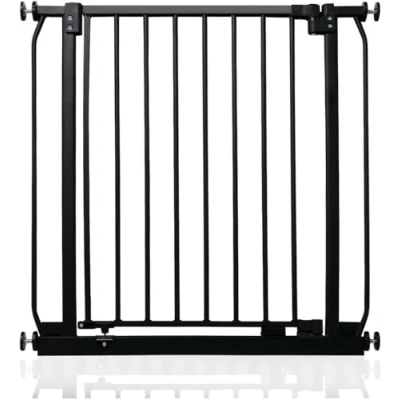 Abbildung von Safetots Elite Druck Schmales Sicherheitsschutzgitter, 65.5cm 74.5cm, Mattschwarz, Treppenschutzgitter mit Druckmontage, Sicherheitsbarriere, Einfache Installation
